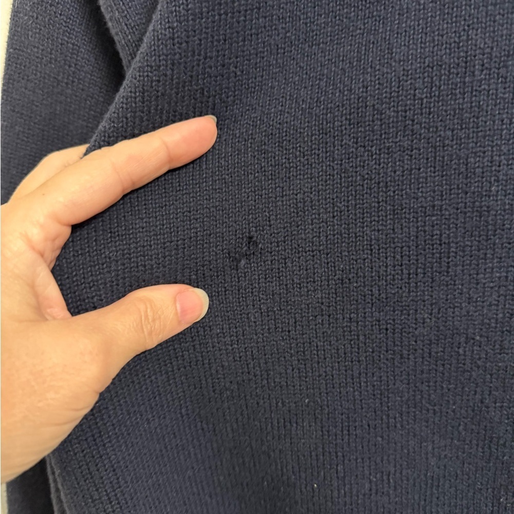 Tommy Hilfiger Full Zip Sweater Youth L Fits Adult XS/S Y2K preppy navy blue - Picture 5 of 9